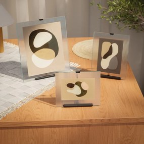 Fekete üveg álló képkeret 19x23 cm Flute – Umbra