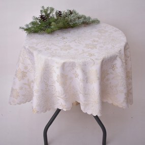 Abrosz Foltálló Kerek 120 CM Fehér Betlehemi Csillag Arany Kör