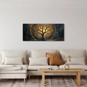Kép – Arany aurájú fa (120x50 cm)