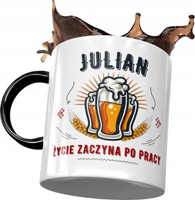 Fekete Bögre Julian Férj Kollégának Ajándék Nyomtatott Fotóval