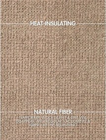 Bézs kézi szövésű gyapjú kerek szőnyeg ø 200 cm Greenwich – Ted Baker