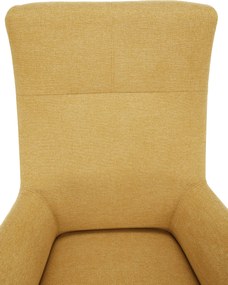 Füles fotel, sárga/fekete, SAMY