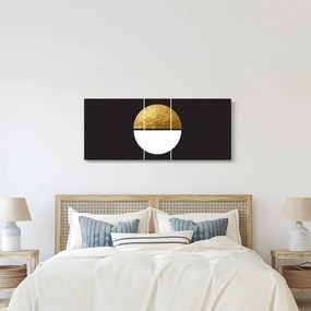 Kép - Absztrakció arany és fekete N⁰1 (120x50 cm)