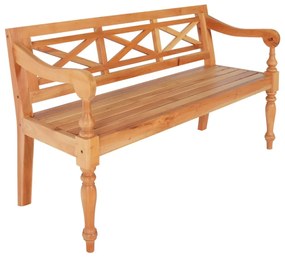 világosbarna tömör mahagóni Batavia pad 123 cm