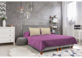 Alcam Megfordítható ágytakaró 100% poliészter, 210x220 cm, lila/vanília