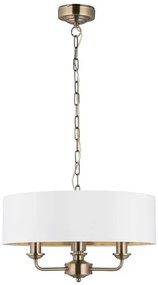 Endon 98934 - Csillár láncon HIGHCLERE 3xE14/40W/230V fehér/réz