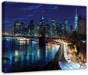 Vászonkép Város Panoráma Éjszakai Fények Hálószoba Nappali Vászon 60x40