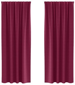 Függönyök függönyökkel 2 pcs Bordó 245x140cm Poliészter