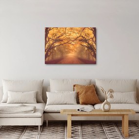 Egy út képe egy őszi tájon (70x50 cm)