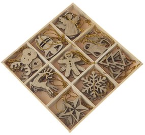 Fa karácsonyfadísz készlet 36 db-os ø 3,5 cm Natur – Dakls