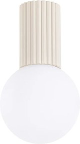 Krémszínű mennyezeti lámpa üveg búrával ø 12 cm Orbital – Sollux