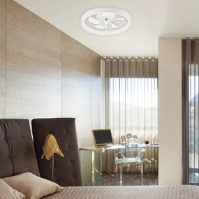 LED Mennyezeti lámpa ventilátorral FARGO LED/37W/230V fehér + távirányító