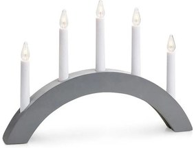 Szürke fénydekoráció karácsonyi mintával Atle – Markslöjd