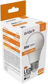 Avide LED Globe A60 8W 806LM E27 NW 4000K