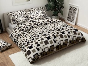 Mikroplüss ágyneműhuzat LUXOR fehér-szürke Ágyneműhuzat mérete: 70 x 90 cm | 140 x 200 cm