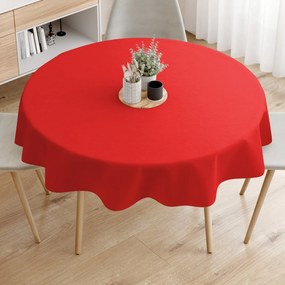 Goldea loneta dekoratív asztalterítő - piros - kör alakú Ø 100 cm