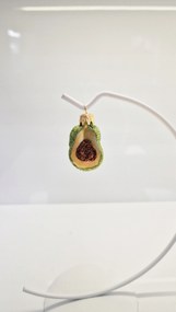 Karácsonyfa gömb üveg avokádó forma