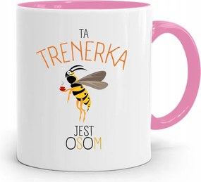 Edzőnőnek Edzőterem Bögre Rózsaszín, fényképes nyomott mintával