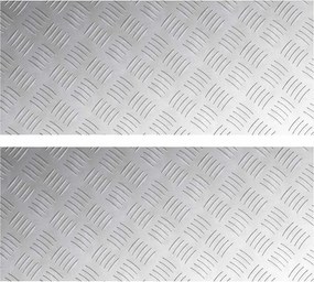 vidaXL Lépcsőfok Négyszögletes 2 pcs Ezüst 70 x 30 cm Alumínium