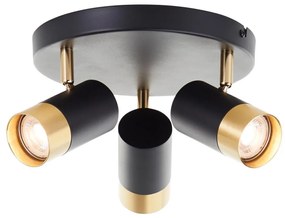 Brilliant - LED spotlámpa VIGOLO 3xGU10/5W/230V fekete/arany