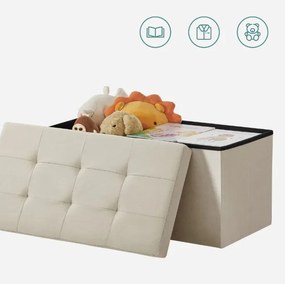 Taburette tárolóhellyel OTTOMAN 76x38 cm, krém
