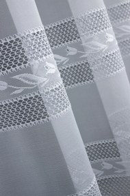Mg Függöny jacquard prémium 31589 Fehér 100cm magas lengyel 1,5m kupon
