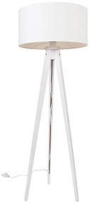 Modern állólámpa háromlábú fehér árnyékolóval, 50 cm - Tripod Classic