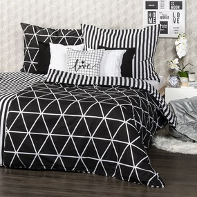 4Home Galaxy pamut ágynemű, fekete, 160 x 200 cm, 70 x 80 cm