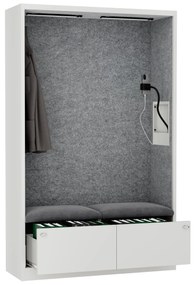 Sally 1150mm korpus Biały - siedzisko Szary