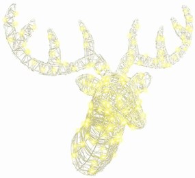 Rénszarvas fej 140 LED-del Meleg fehér 60 cm Akril