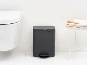 Sötétszürke acél pedálos szemetes 7 l Bo – Brabantia