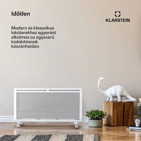 Klarstein Hot Spot Slimcurve Double Wave, konvektor, 2 az 1-ben fűtőtest, 2000 W, heti időzítő, fehér