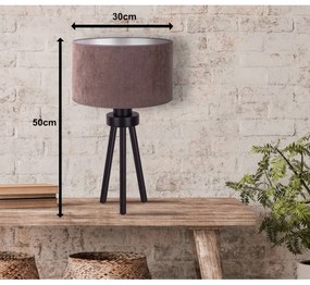 Duolla - Asztali lámpa LYON 1xE27/15W/230V átm. 30 cm barna