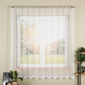 Mg függöny 108612M Markizeta Háló Fehér hímzés 500x180cm Kész M Szalaggal