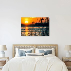 Kép - Naplemente a tó felett (90x60 cm)