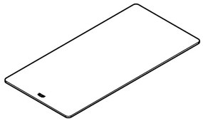 GROHE 40787L00 - Átlátszó üvegpolc 490 × 240 × 19 mm