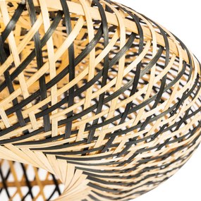 Okos mennyezeti lámpa fekete bambusz 40 cm, Wifi A60-nal - Ostrava