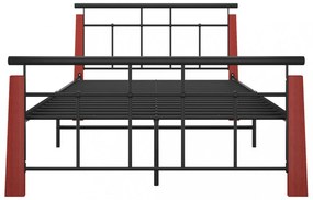 fém és tömör tölgyfa ágykeret 120 x 200 cm