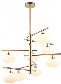 ITALUX MDM3661-8-BRO-W FIORENZO Glamour Csillár Fehér, Sárgaréz G9 IP20