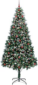 Mű karácsonyfa 300 LED-del Zöld 240 cm PVC és Acél és Műanyag