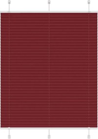 vidaXL pliszírozott redőny Bordeaux piros 110x150 cm szövetszélesség
