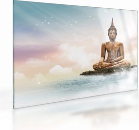 Kép - Buddha vigyáz a földre (üvegen) (70x50 cm)