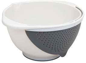 Fehér tál szűrővel 2v1, Ø 28 cm - Metaltex