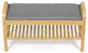 Autronic DR-N1016 GREY2 cipőtartó zsámollyal, 91 x 51 x 34 cm