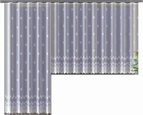Mg Függöny 651/376 Fehér 400x220cm Kész Szalaggal