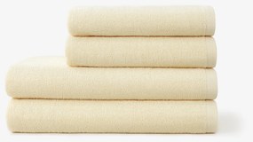 Goldea bordűr nélküli frottír törölköző és fürdőlepedő soft – krémszínű 30 x 50 cm
