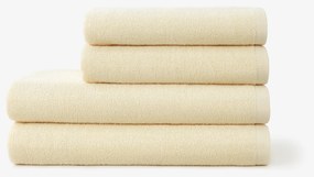 Goldea bordűr nélküli frottír törölköző és fürdőlepedő soft – krémszínű 70 x 140 cm