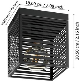 Eglo 900355 - Mennyezeti lámpa PIEDRITAS 1xE27/40W/230V