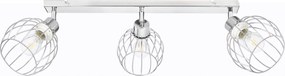 Lámpa plafon csillár mozgás loft drót 3 golyó króm