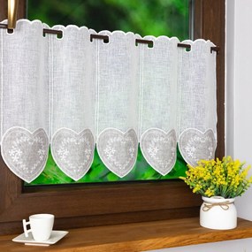 Sara Szívekbe Hímzett Irigység, Len Utánzat 278 cm széles x 40 cm magas